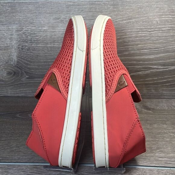 Olukai Pehuea Slip On Coral Women’s Sz 6.5 Mesh Collapsible Heel Sneakers - Picture 10 of 11
